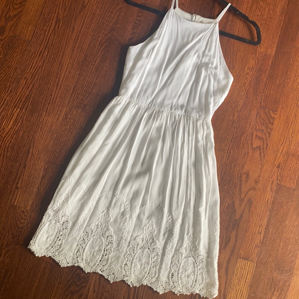 worn once! high neck white lace dress